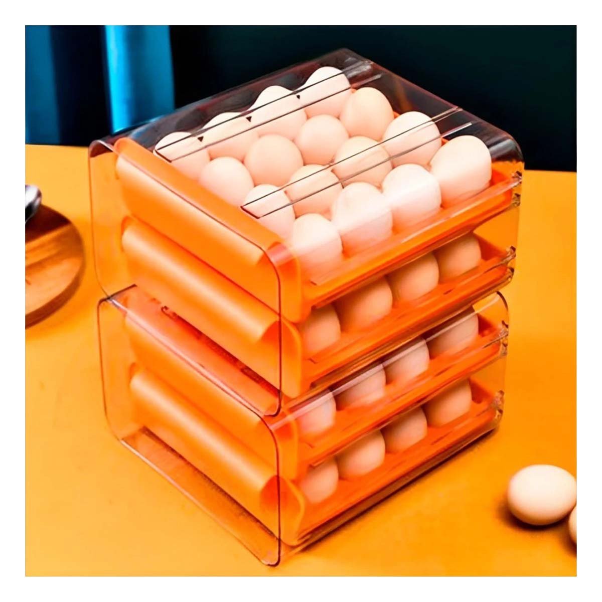 ORGANIZADOR RYBIU CO30438 NARANJA DOBLE HUEVOS - 1