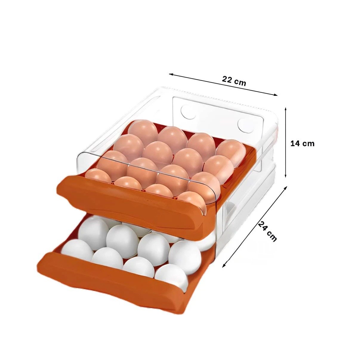 ORGANIZADOR RYBIU CO30438 NARANJA DOBLE HUEVOS - 4