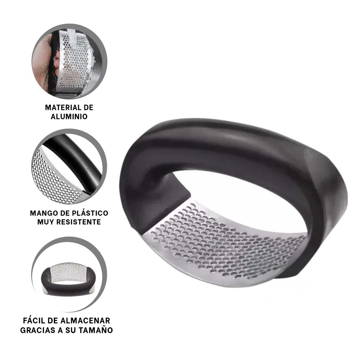 TRITURADOR RYBIU CO30500 PLATEADO ERGONOMICO AJO ALUMINIO - 3