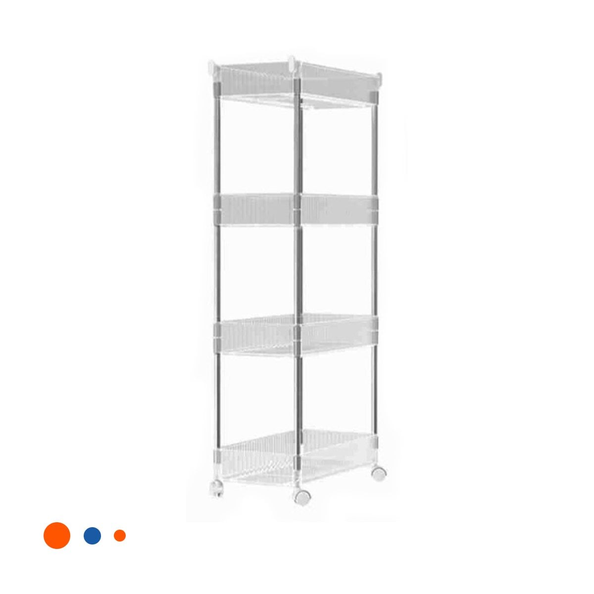 ORGANIZADOR LATERAL 4 NIVELES CON 4 RUEDAS ESTRUCTURA FIRME ACRILICO Y+PAPEL REGALO - 1