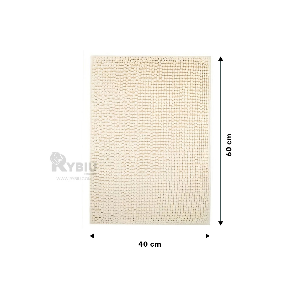 TAPETE RYBIU HO29301 60 X 40 CM MODERNA MODERNO MICROFIBRA EN CREMA + REGALO AGENDITA - 5