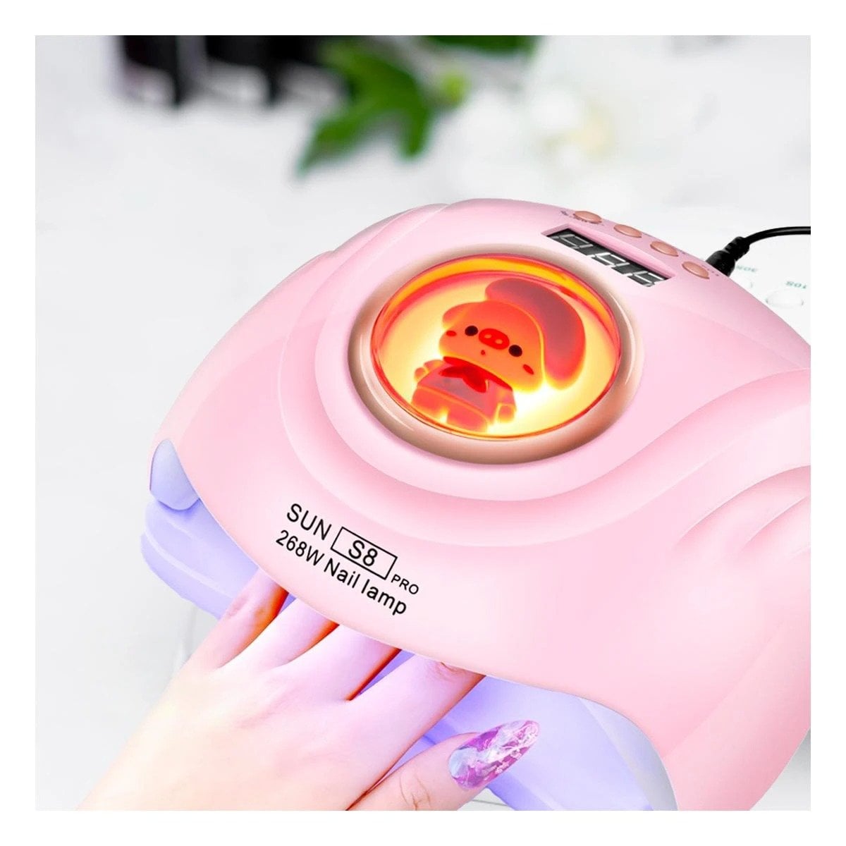 LAMPARA RYBIU BE30157 DE SECADO DE UÑAS DE CHANCHO EN ROSADO - 2
