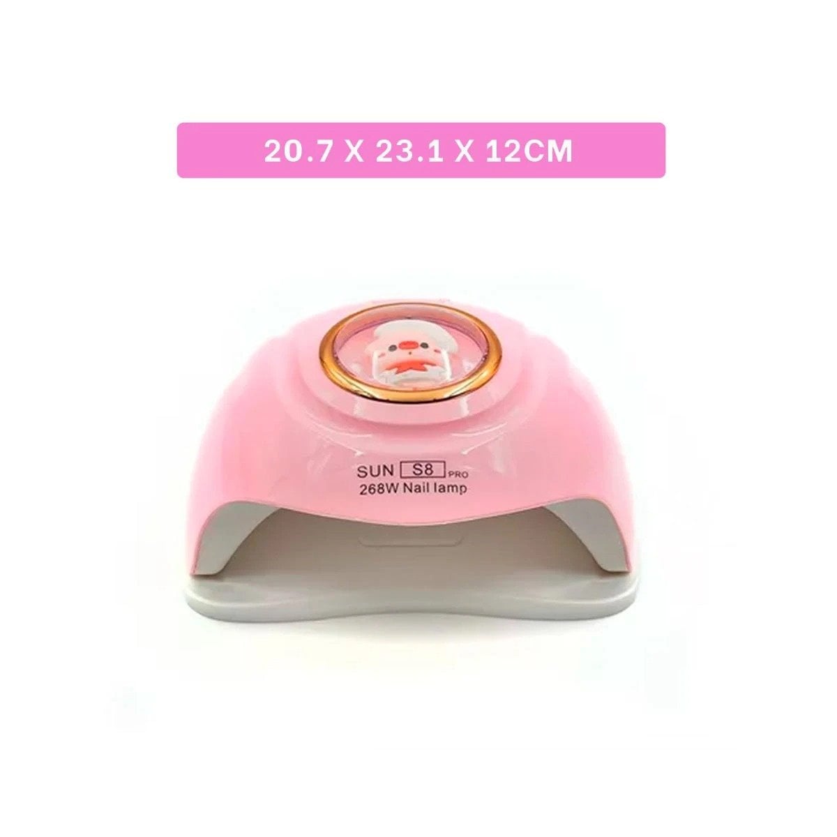 LAMPARA RYBIU BE30157 DE 2 EN 1 PARA UÑAS CHANCHO ROSADO Y+PAPEL DE REGALO - 4