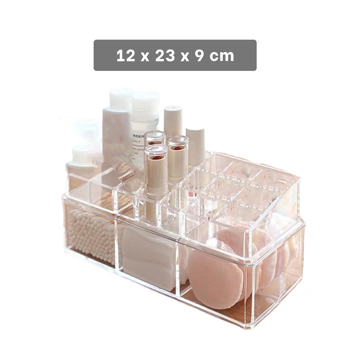 CAJA ACRILICA 24 DIVISIONES PARA LABIAL CON 3 ESPACIOS Y+PAPEL REGALO - 4