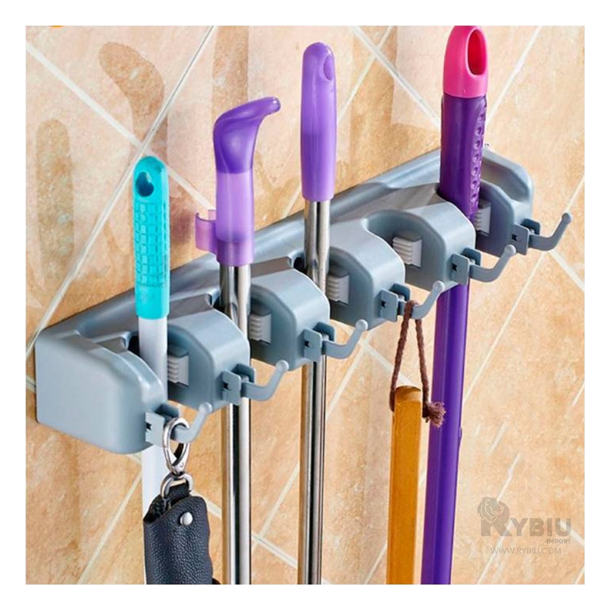 SET COLGADOR RYBIU HO30728 GRIS PLOMO VERSATIL + REGALO AGENDITA - 1