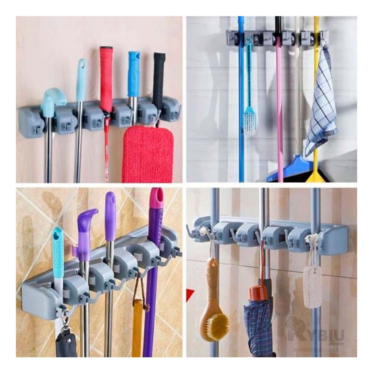 SET COLGADOR RYBIU HO30728 GRIS PLOMO VERSATIL + REGALO AGENDITA - 4