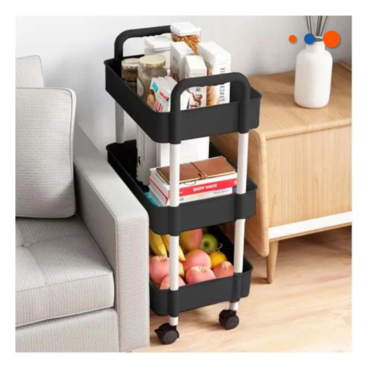 ORGANIZADOR RYBIU HO29694 NEGRO PRACTICO + REGALO STICKERS - 5
