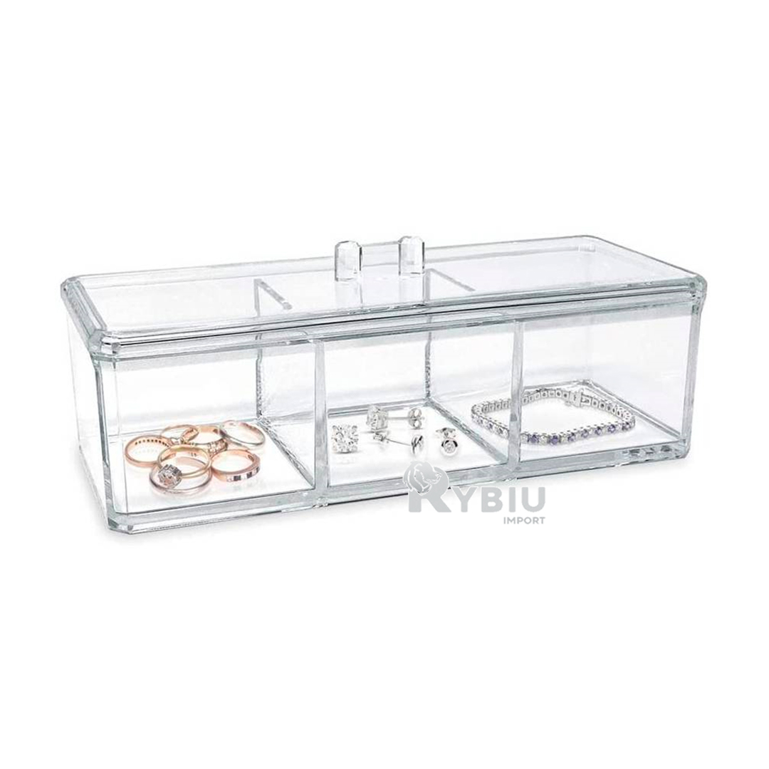 CAJA RYBIU 3892 TRANSPARENTE MODERNA CON 3 DIVISIONES - 6