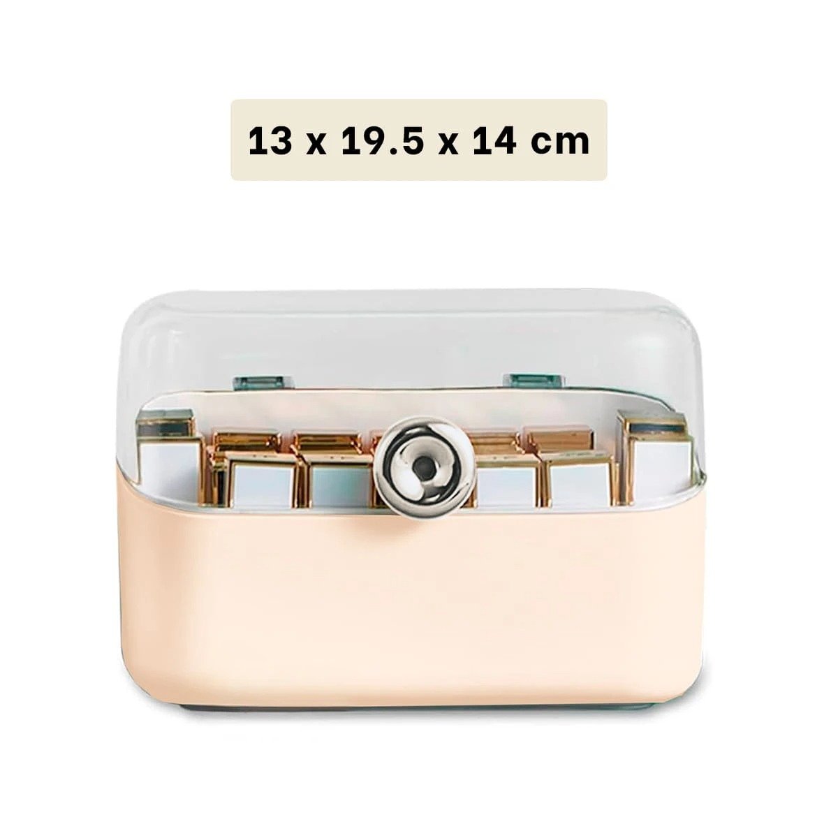 ORGANIZADOR RYBIU BE32237 BEIGE CAJA MAQUILLAJE ELEGANTE PRACTICO 28 DIVISIONES - 4