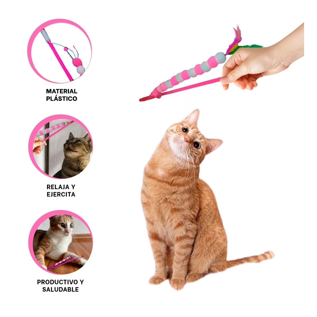 JUGUETE EN COLOR ROSADO CON BOLITAS PLASTICO PARA ACTIVIDAD CONSTANTE - 3