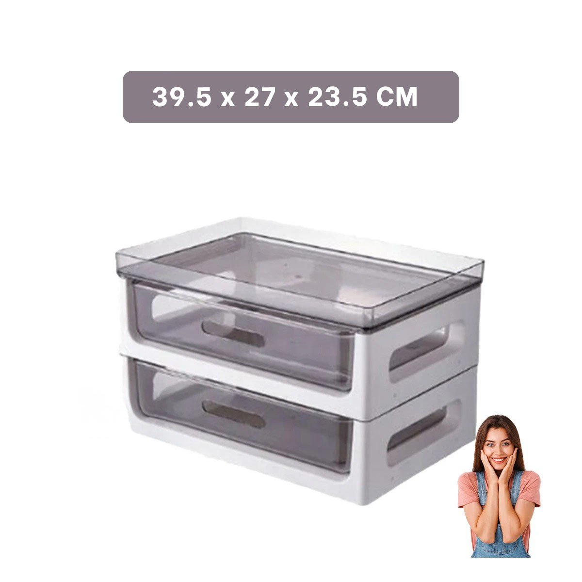 ORGANIZADOR RYBIU 6159 BLANCO MULTIFUNCIONAL 2 NIVELES 39.5X27X23.5 - 4