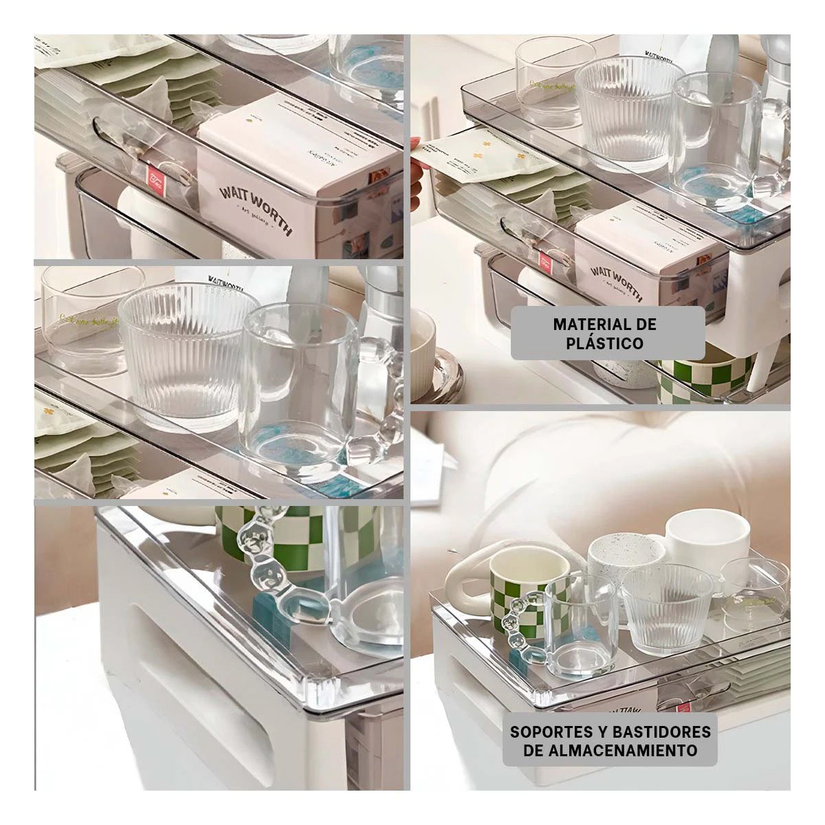 ORGANIZADOR RYBIU 6159 BLANCO MULTIFUNCIONAL 2 NIVELES 39.5X27X23.5 - 5