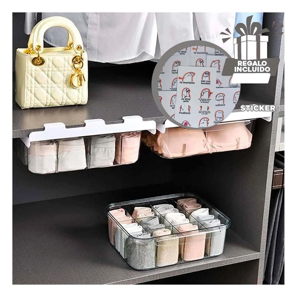 CAJA RYBIU HO29707 GRIS IDEAL Y PEQUEÑA PERFECTA + REGALO STICKERS - 1