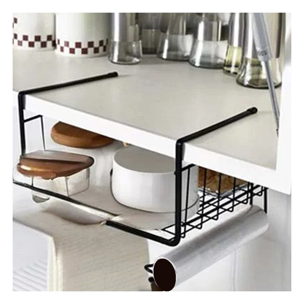CESTA RYBIU HO29734 METAL NEGRO RESISTENTE COLGANTE + REGALO STICKERS - 5