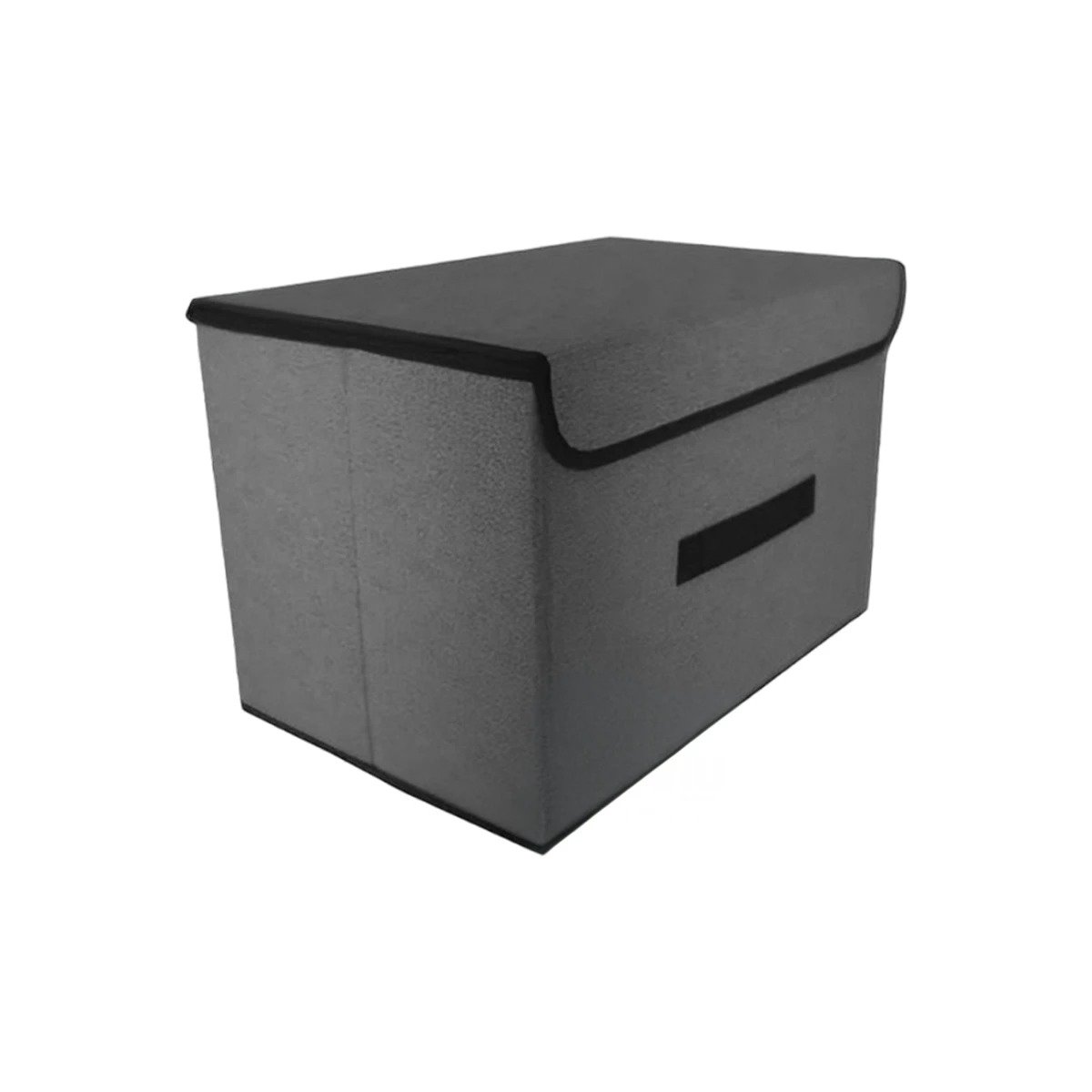 CONTENEDOR DE ALMACENAJE TELA NEGRO 36X24X23CM PARA ORGANIZAR OBJETOS Y+REGALO STICKER - 3