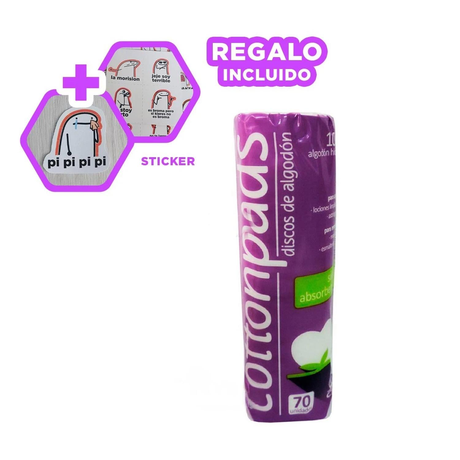 SET DESMAQUILLANTE FACIAL RYBIU BE29966 DISCOS SUAVES DESMAQUILLADORES 70 UN + REGALO STICKERS - 1