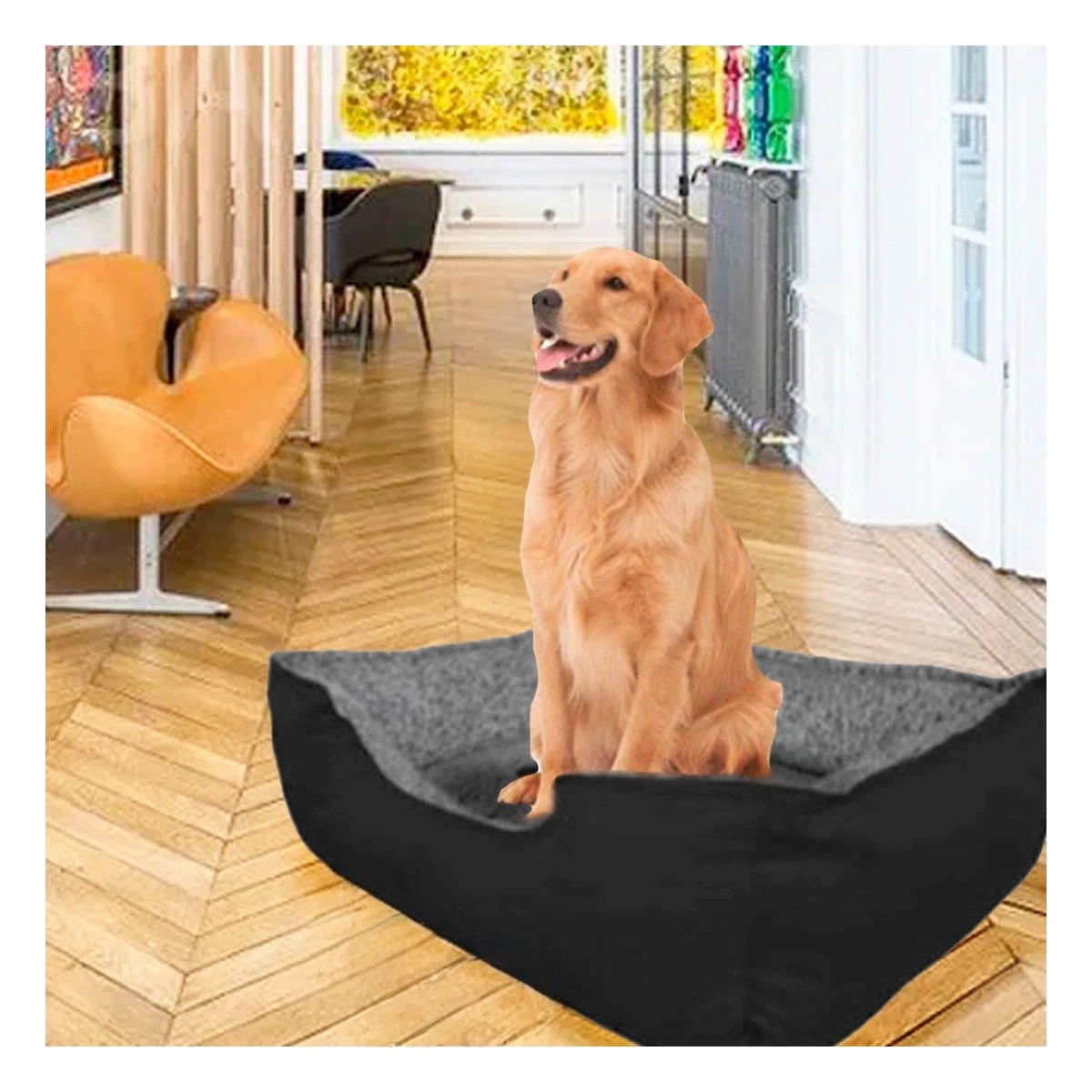 CAMA PERROS MA31049 RYBIU COLOR NEGRO EN TALLA XXL + PAPEL DE REGALO - 2