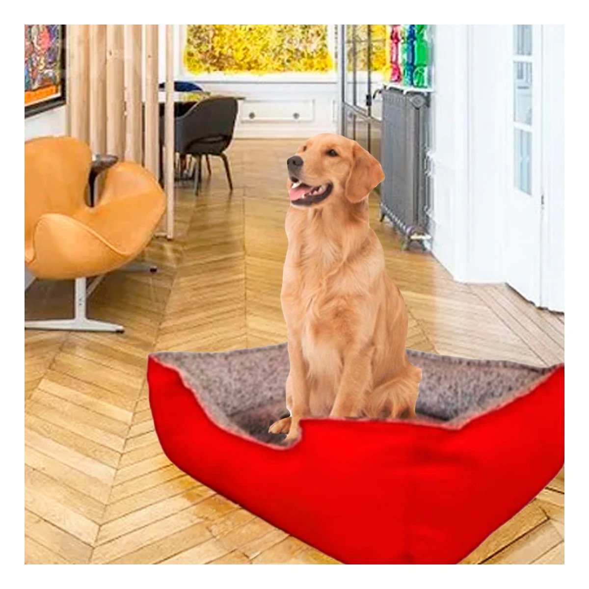 CAMA PERROS MA31050 RYBIU COLOR ROJO EN TALLA XXL - 2