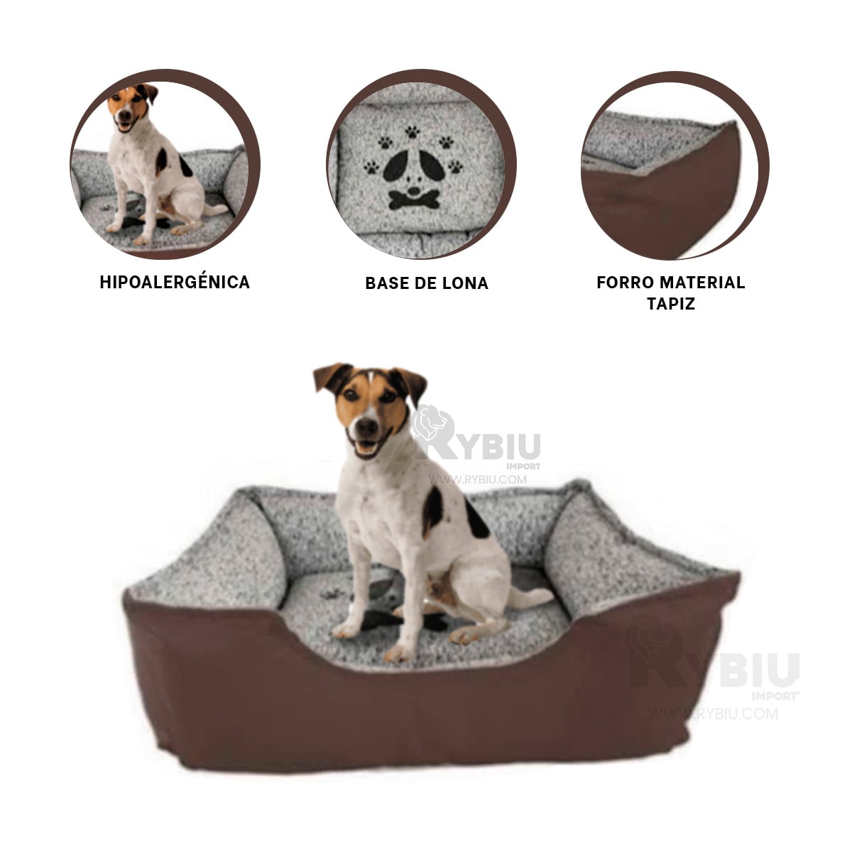 CAMA PERROS MA31048 RYBIU MARRON EN TALLA XXL + AGENDITA - 3