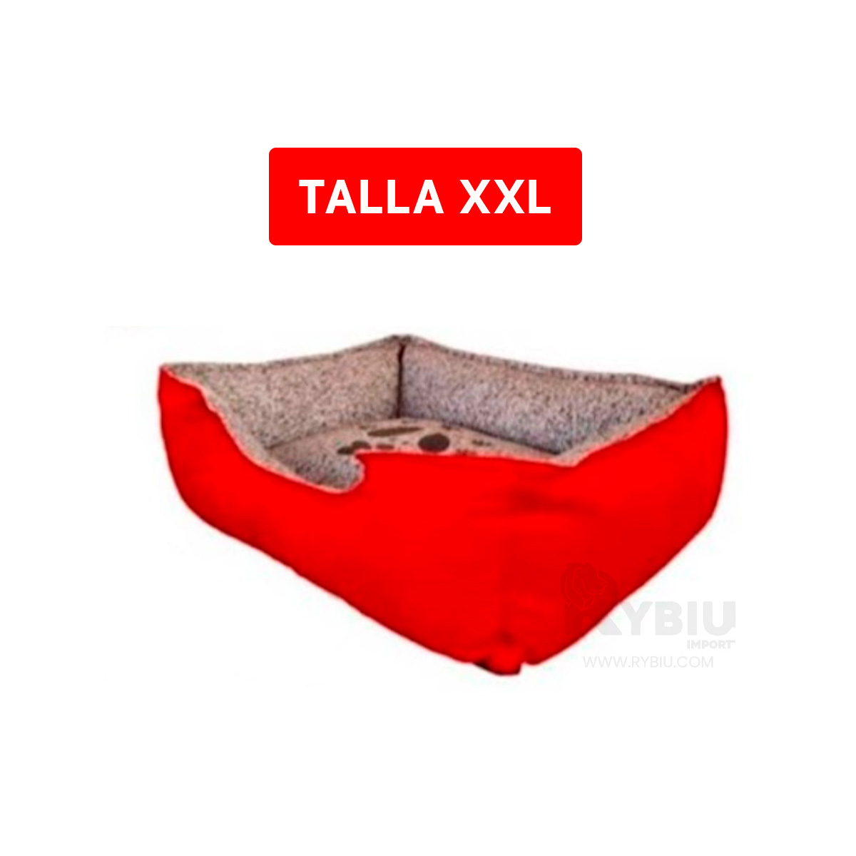 CAMA PERROS MA31050 RYBIU TONO ROJO EN TALLA XXL + AGENDITA - 5