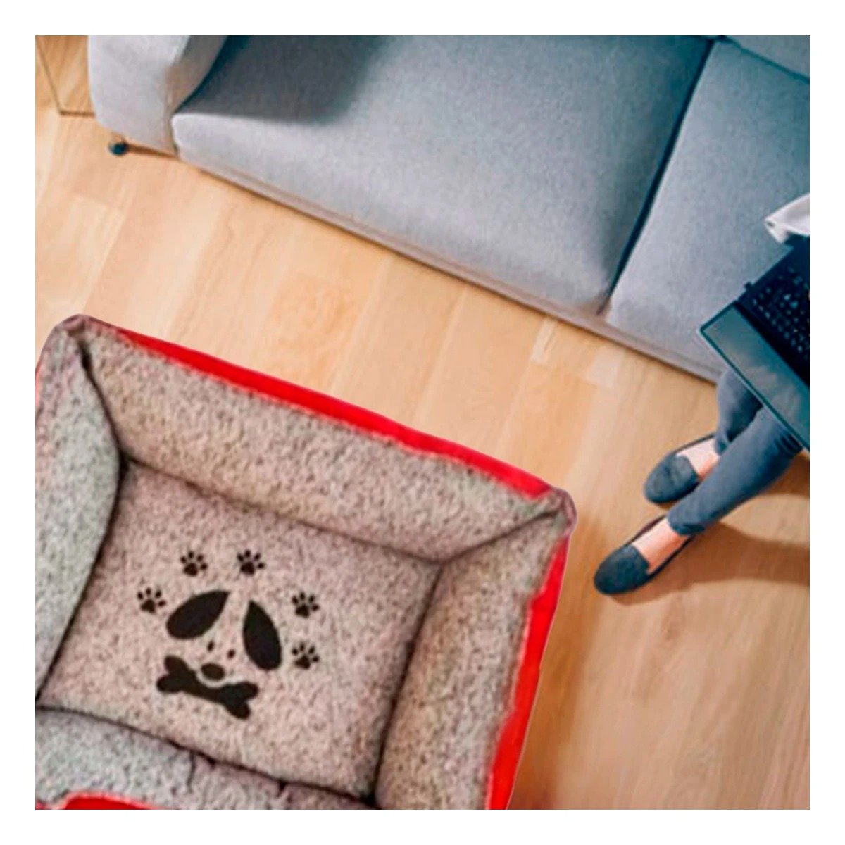 CAMA PERROS MA31050 RYBIU COLOR ROJO EN TALLA XXL + PAPEL DE REGALO - 2