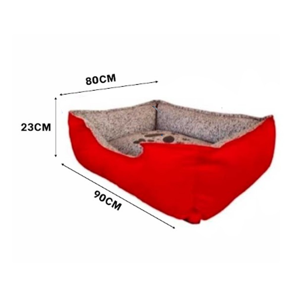 CAMA PERROS MA31050 RYBIU COLOR ROJO EN TALLA XXL + PAPEL DE REGALO - 4