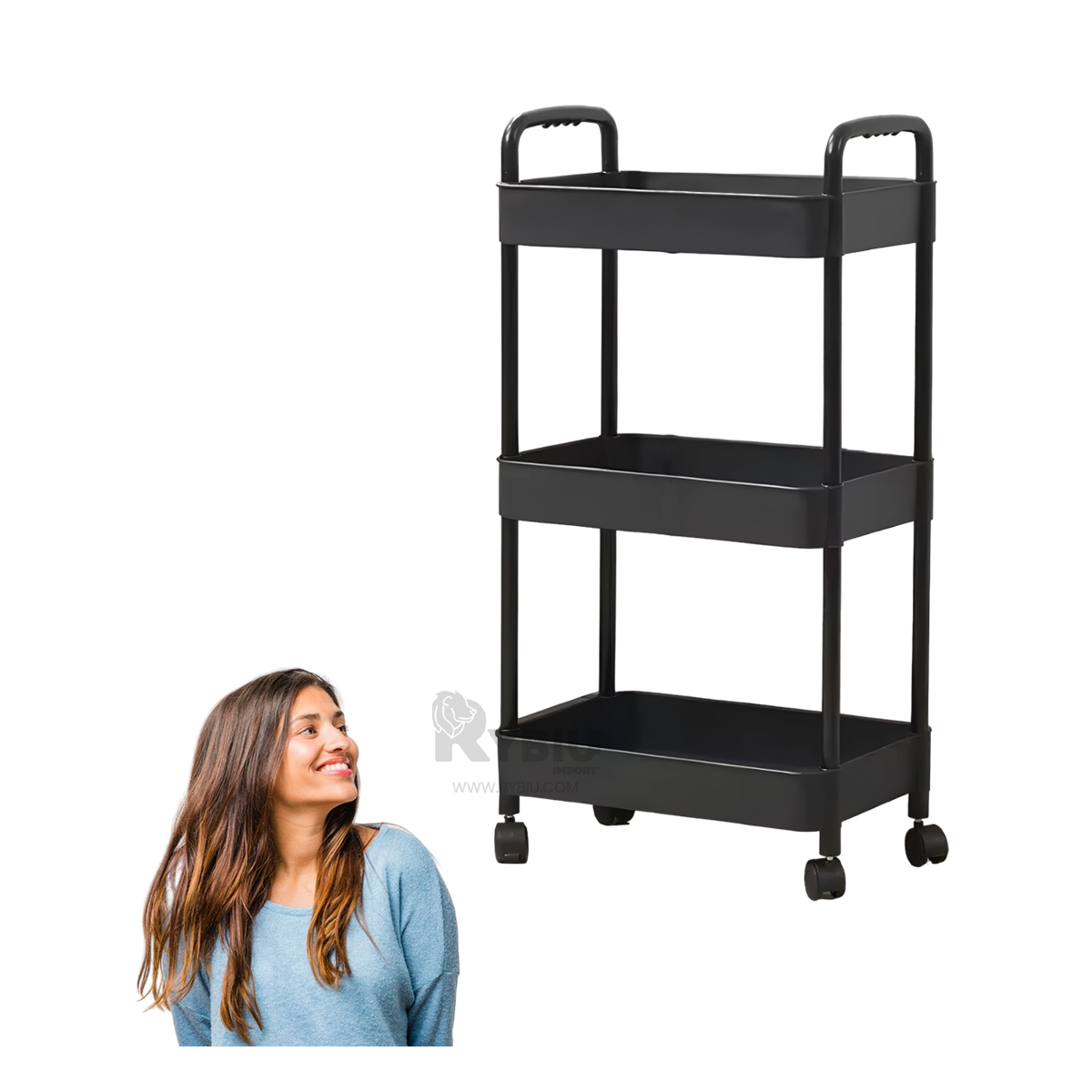 ESTANTE MULTIUSOS RESISTENTE COLOR NEGRO Y+REGALO AGENDITA - 3