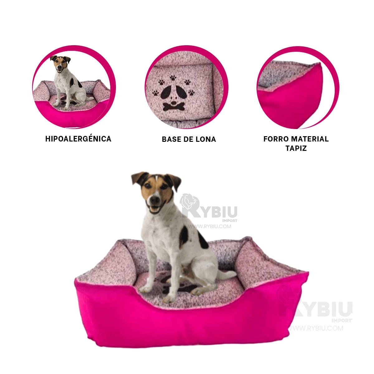 CAMA PERROS MA31047 RYBIU FUCSIA EN TALLA XXL + AGENDITA - 3