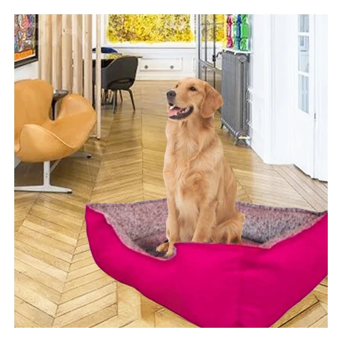 CAMA PERROS MA31047 RYBIU COLOR FUCSIA EN TALLA XXL + PAPEL DE REGALO - 2