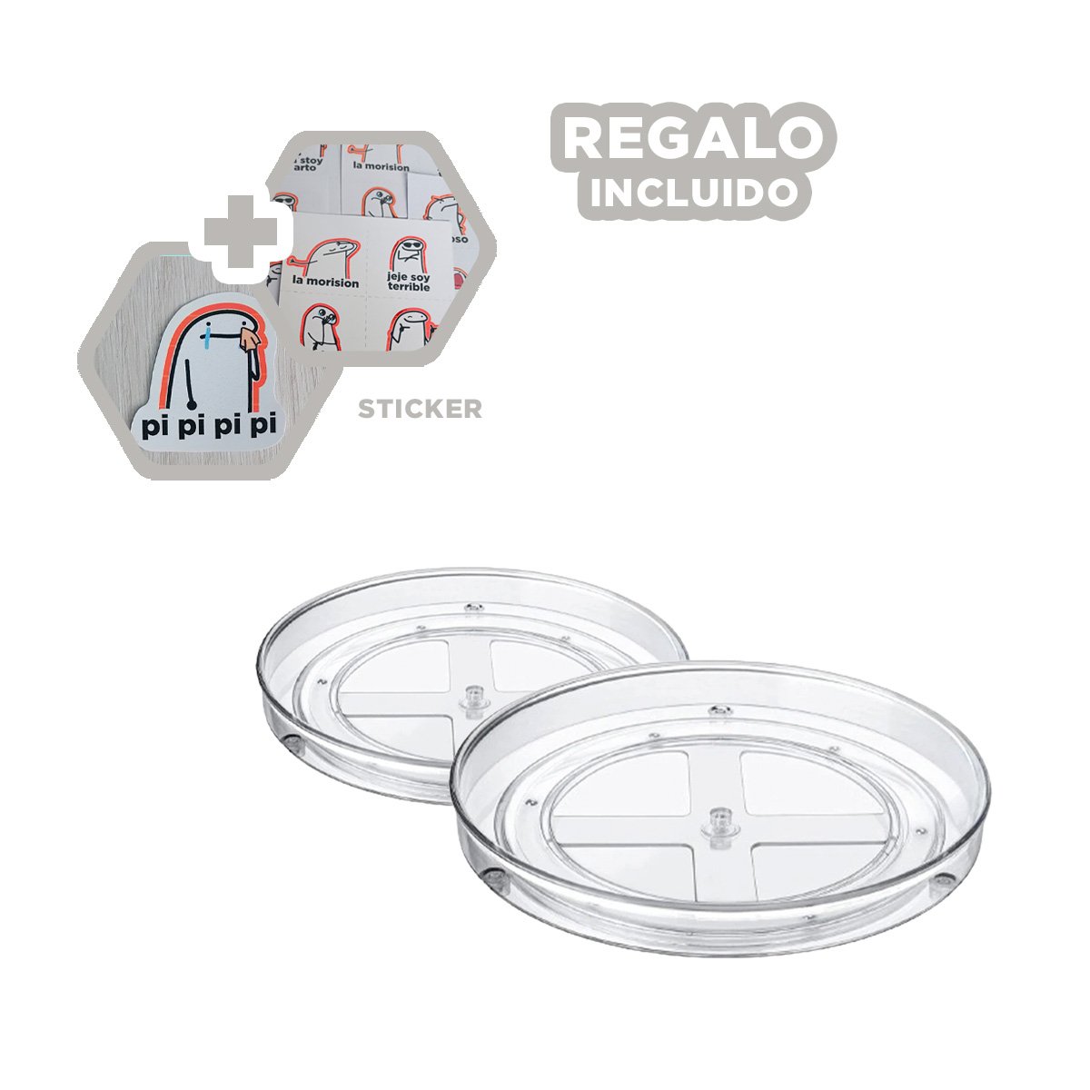 BANDEJA RYBIU HO29750 TRANSPARENTE ORGANIZAR + REGALO STICKERS - 1