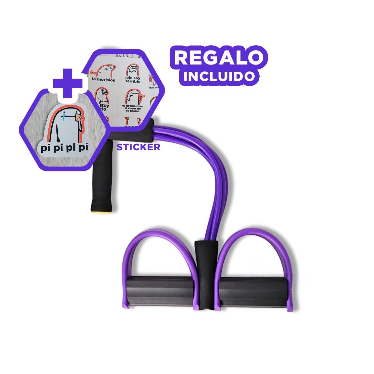 LIGA RYBIU DE30586 RESISTENTE UTIL MORADO Y NEGRO + REGALO STICKERS - 1