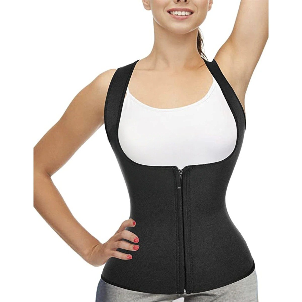 CHALECO MUJER RYBIU NEGRO DE30521 COMODO LLEVAR TALLA L + PAPEL REGALO - 1