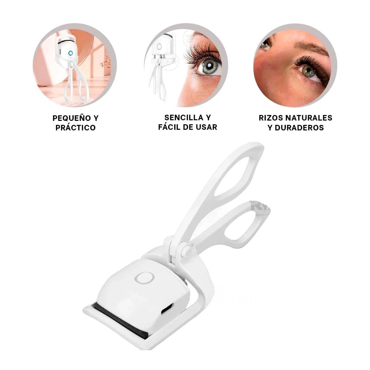 TENAZA PORTATIL BLANCA ELECTRICA PARA MUJER - 3