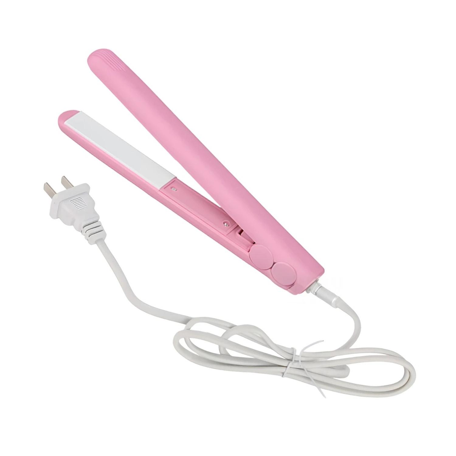 PLANCHA PEQUEÑA DE CABELLO PARA ESTILIZADO EN COLOR ROSADO - 1