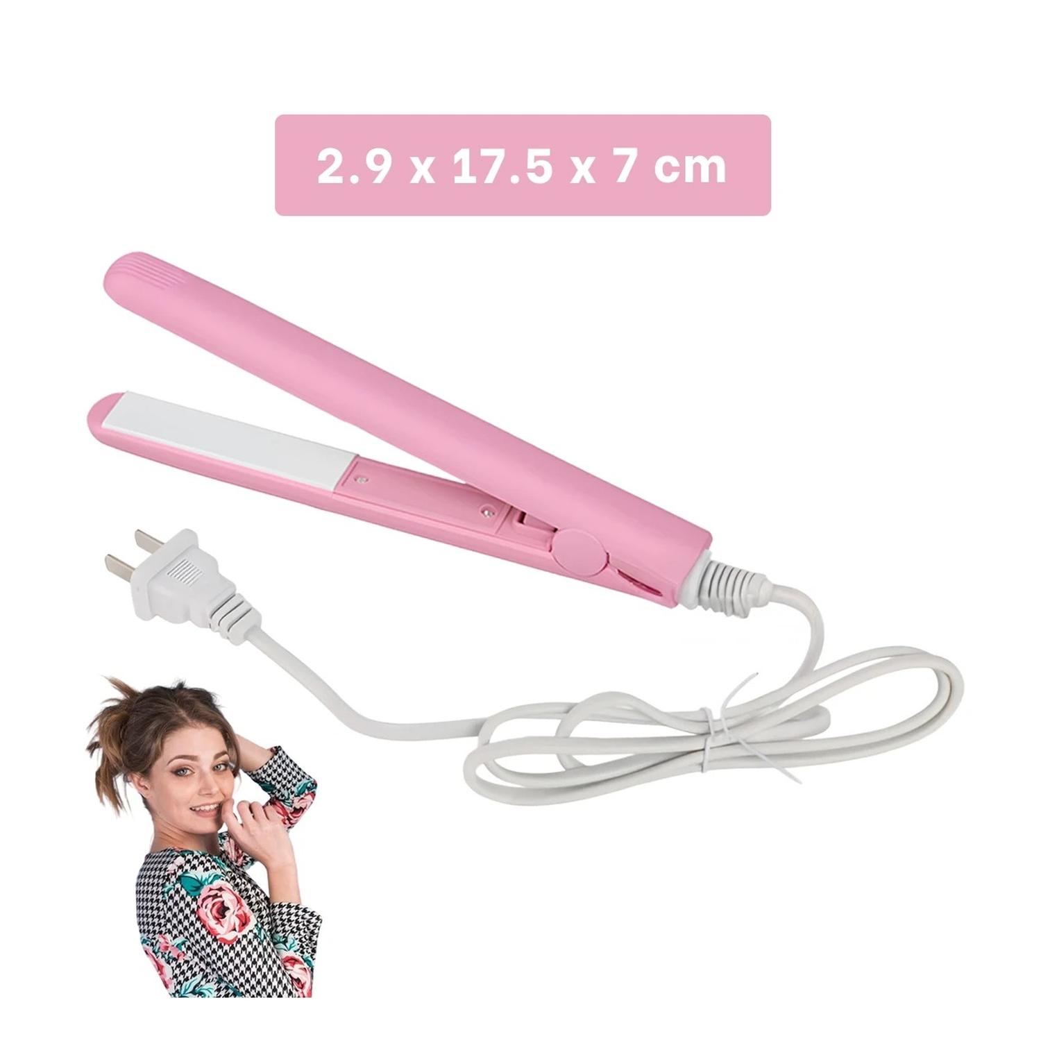 PLANCHA PEQUEÑA DE CABELLO PARA ESTILIZADO EN COLOR ROSADO - 3