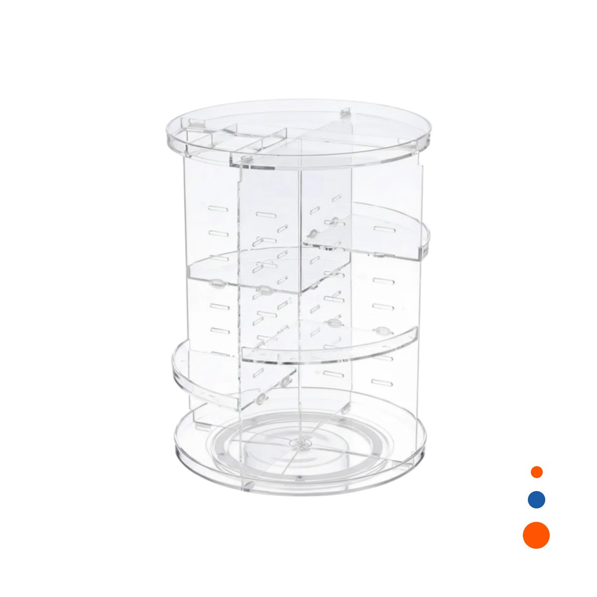 SET ORGANIZADOR RYBIU BE30333 TRANSPARENTE CIRCULAR GRANDE 360° + REGALO STICKERS - 3