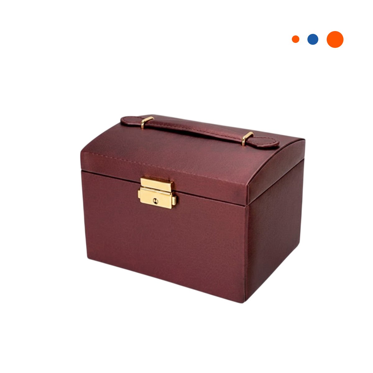ORGANIZADOR RYBIU BE30332 MARRÓN COMPACTO JOYAS DE MARRON Y STICKERS - 3