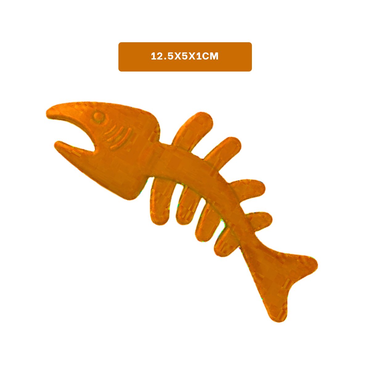 ARTICULO VERSATIL DE GOMA EN FORMA DE PESCADO EN COLOR NARANJA Y MANEJO FACIL Y+REGALO STICKER - 4