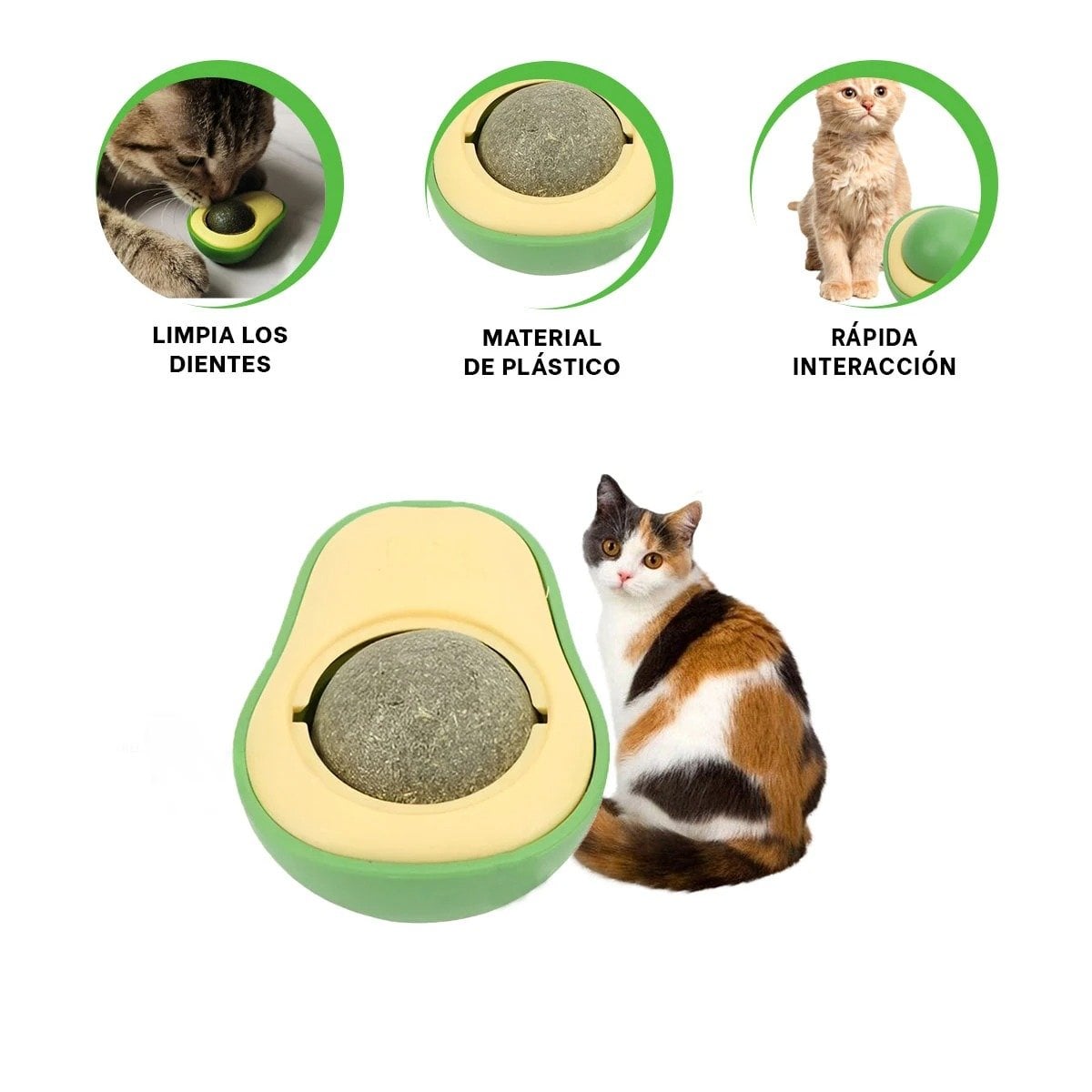 EXTRACTO DIVERTIDO EN FORMA DE PALTA VERDE PARA MASCOTAS - 3