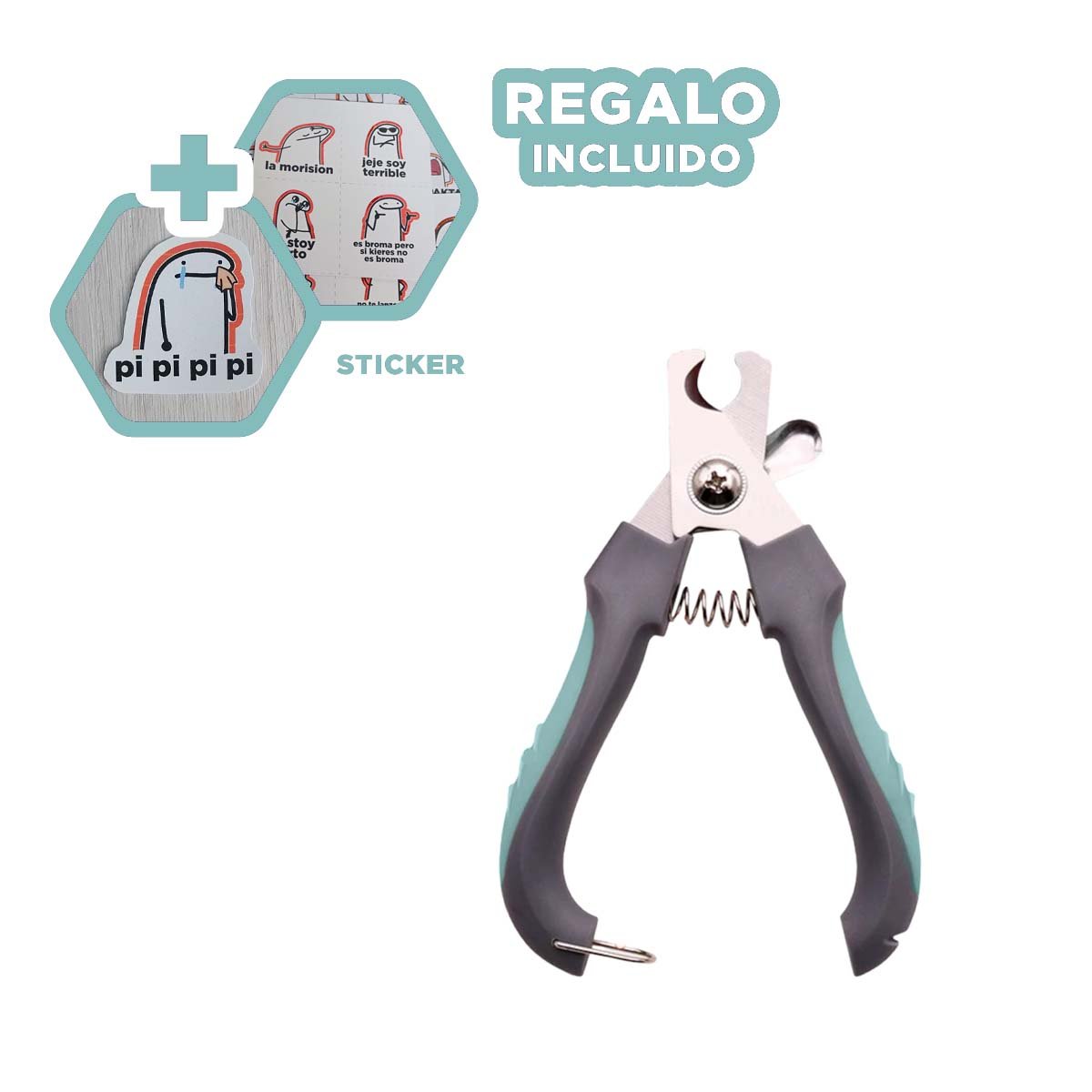 CORTAUÑAS PERRO RYBIU MA29636 PET GRANDE VERDE + STICKERS - 1
