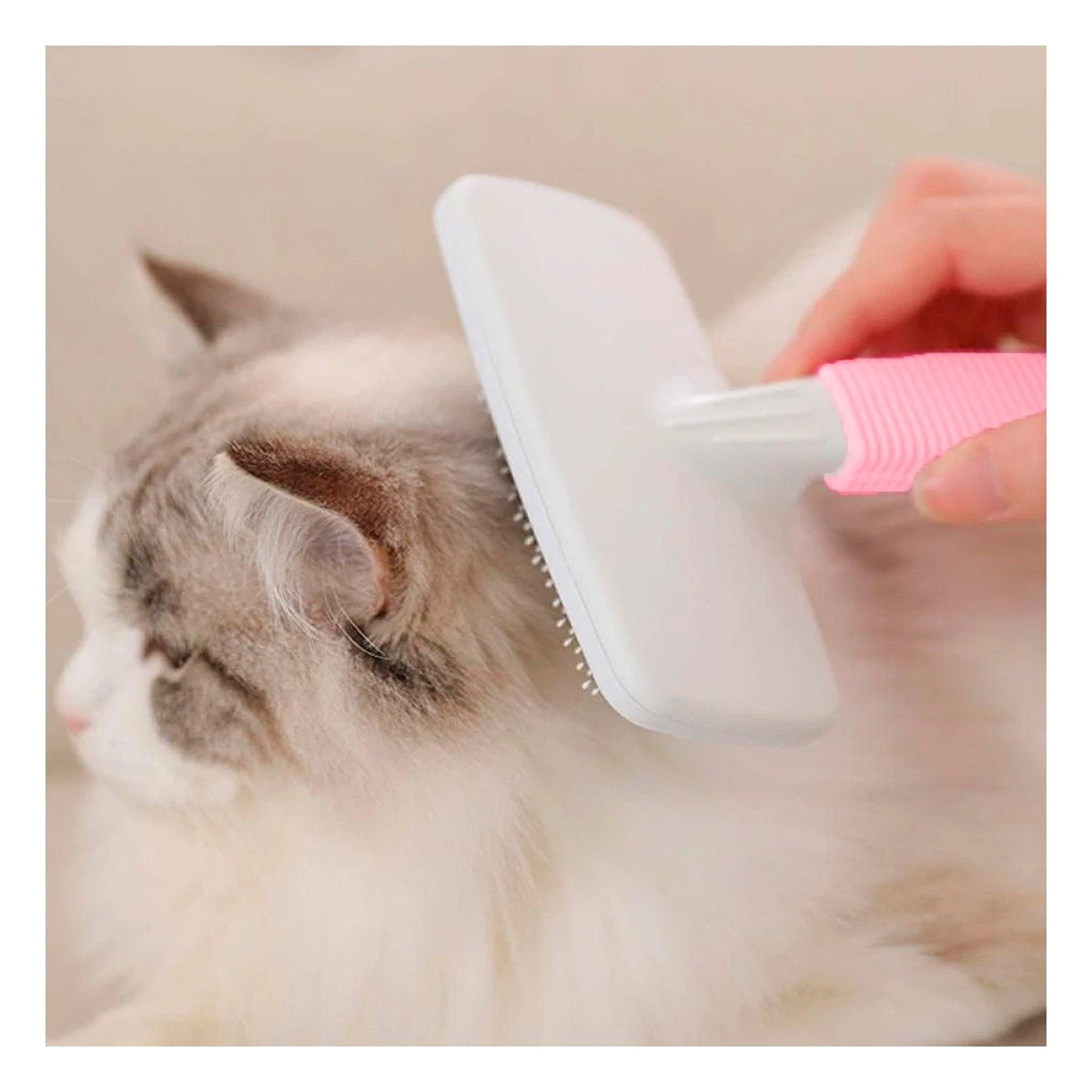 CEPILLO PERRO Y GATO RYBIU MA29886 KIT DE MATERIAL RESISTENTE ROSADO - 2
