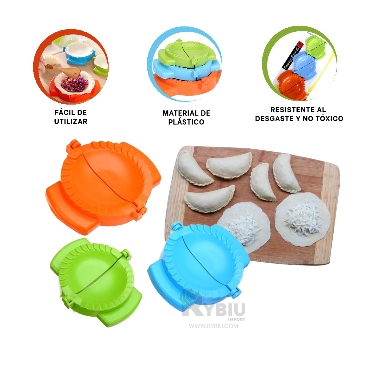 SET MOLDES RYBIU CO29797 MULTICOLOR TRES + REGALO AGENDITA - 4