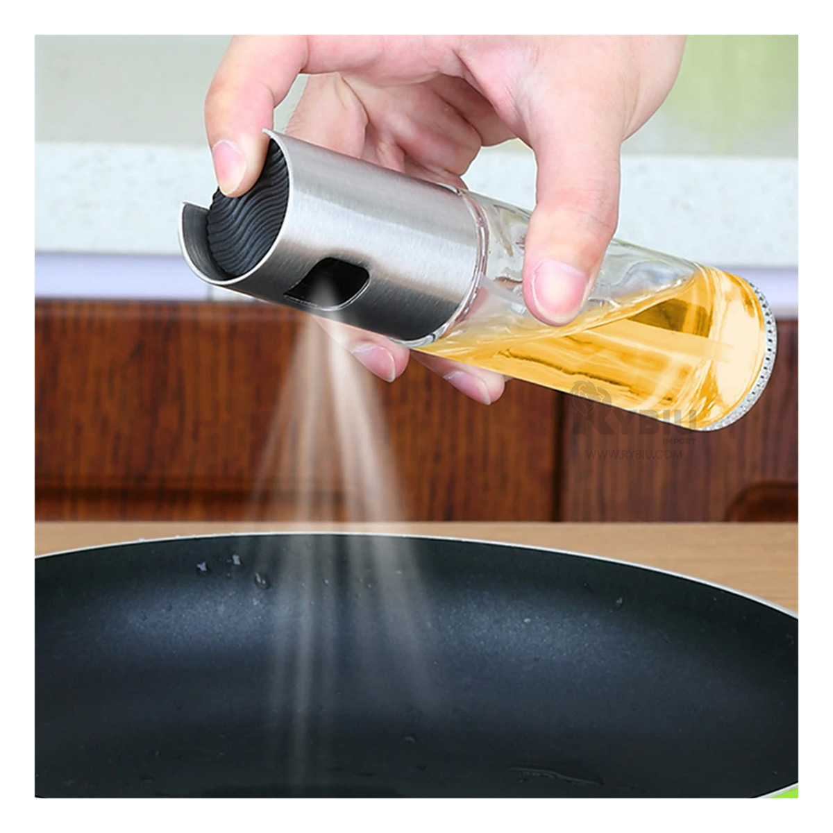 DISPENSADOR SPRAY VIDRIO PLATEADO FACIL DE USAR Y MANTENER LIMPIO EN CASA - 6