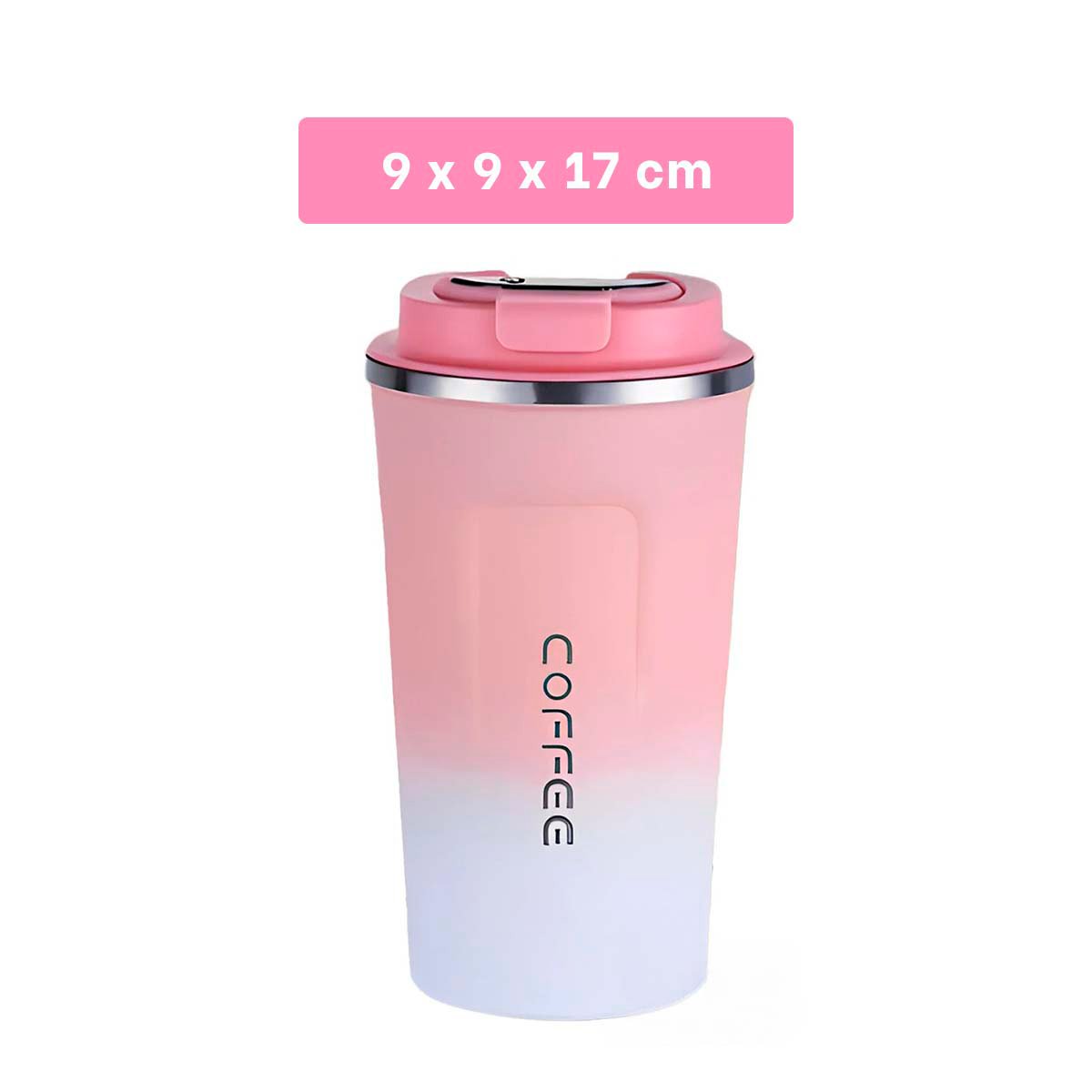 VASO TERMO INTELIGENTE CON PANTALLA 510ML RYBIU CO30262 ROSADO - 4