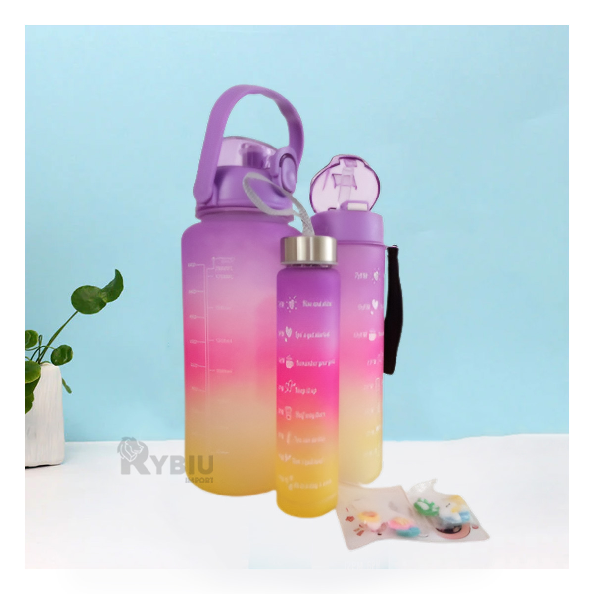 TOMATODO RYBIU CO29589 PRÁCTICO VARIADOS CON TAPA MORADO + REGALO AGENDITA - 3