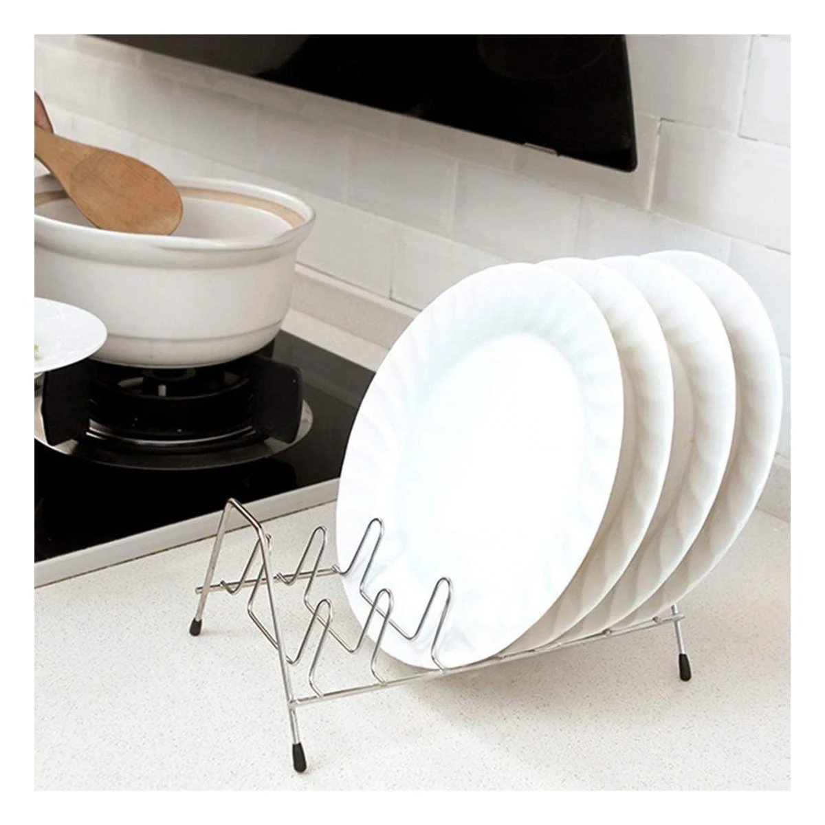 SOPORTE RYBIU CO29878 ACERO INOXIDABLE PLATEADO RESISTENTE CUCHARAS + REGALO STICKERS - 2
