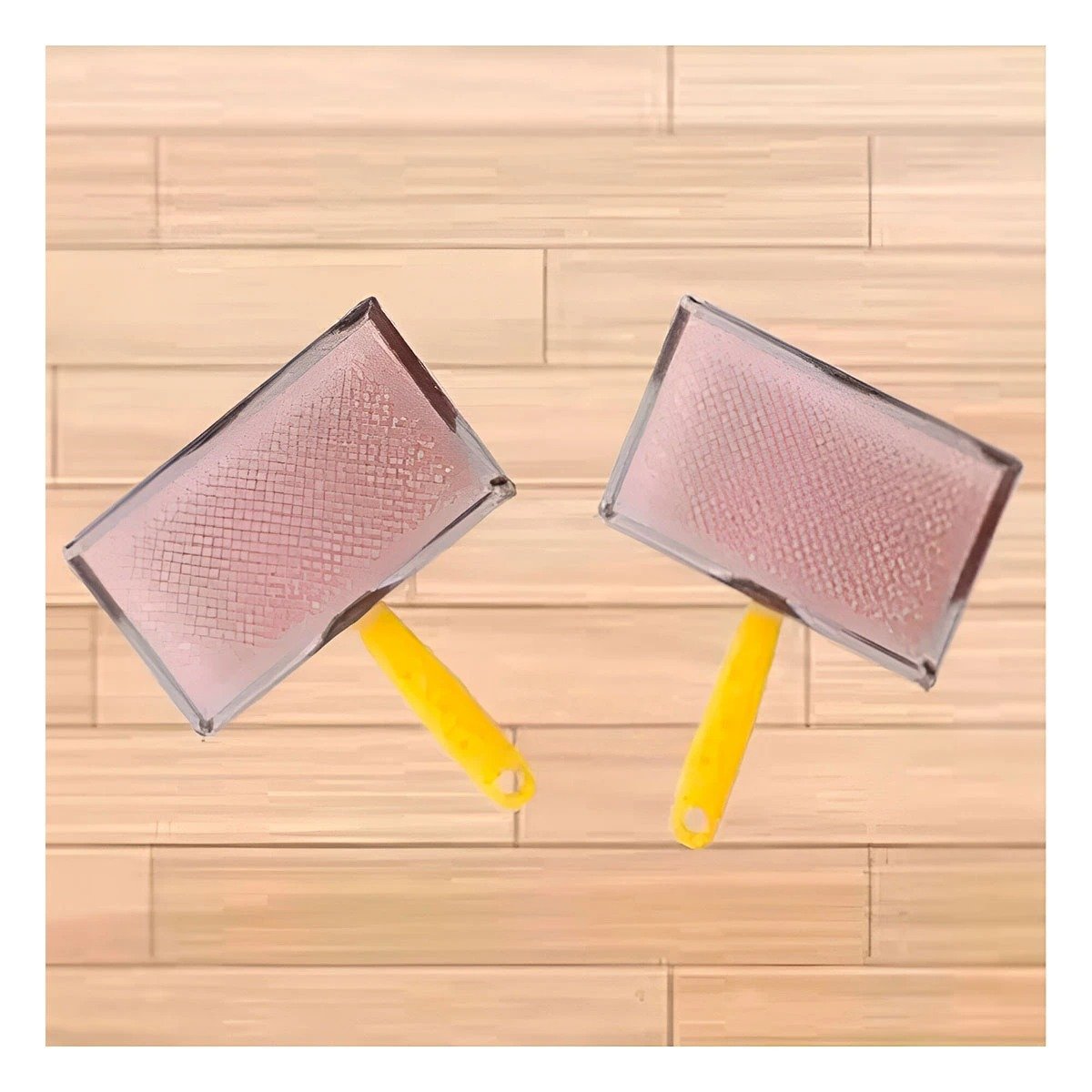 PEINE PERRO Y GATO RYBIU MA31227 TA CON PUNTAS DE METAL SUAVE TALLA M AMARILLO - 1