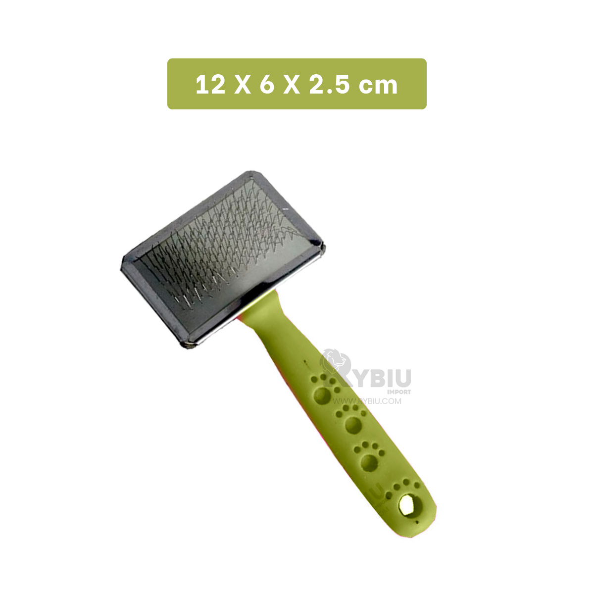PEINE PERRO Y GATO RYBIU MA31228 TA CON PUNTAS DE METAL SUAVE TALLA VERDE - 1