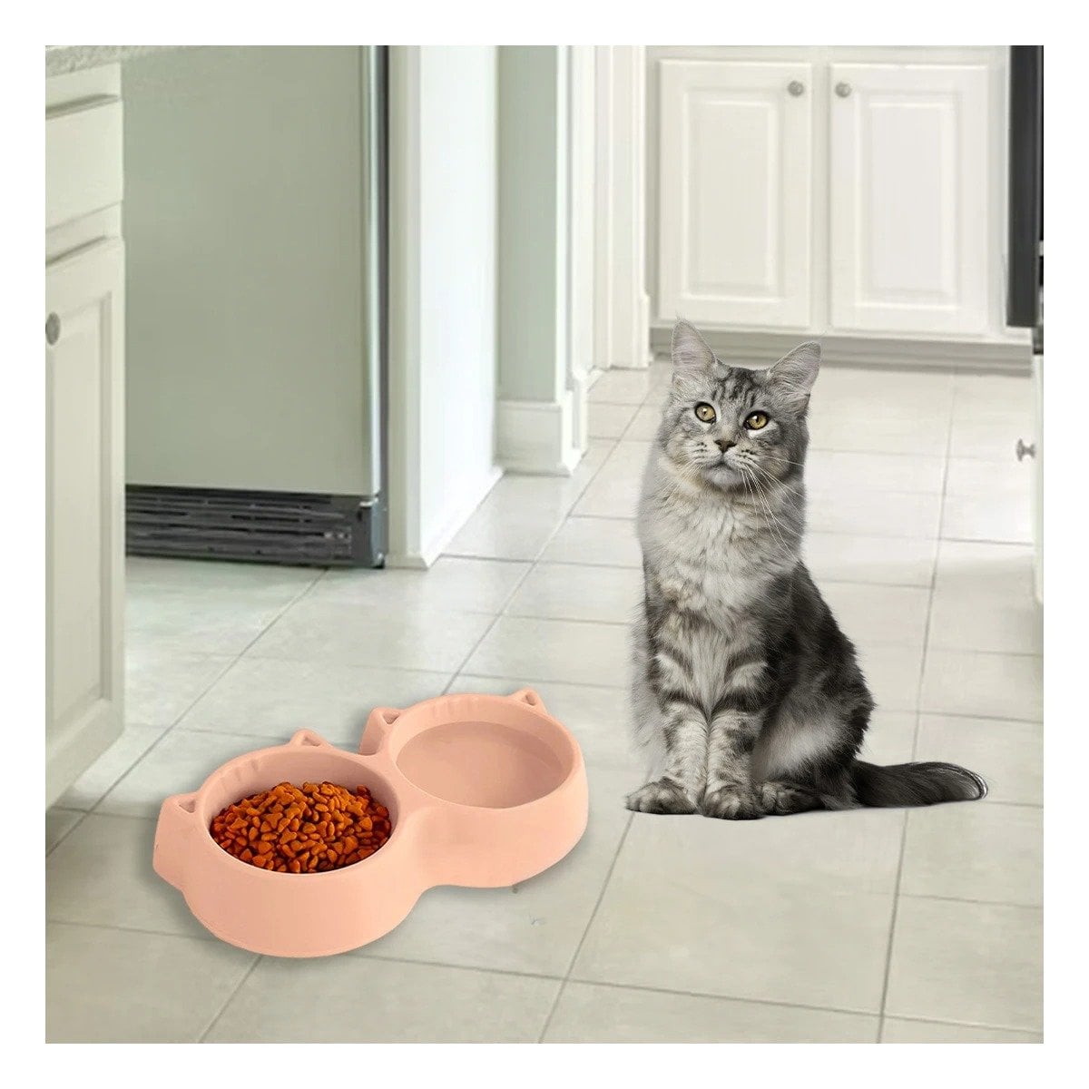 PLATO GATO MA31284 DOBLE FORMA OREJITAS COLOR CREMA RYBIU - 1
