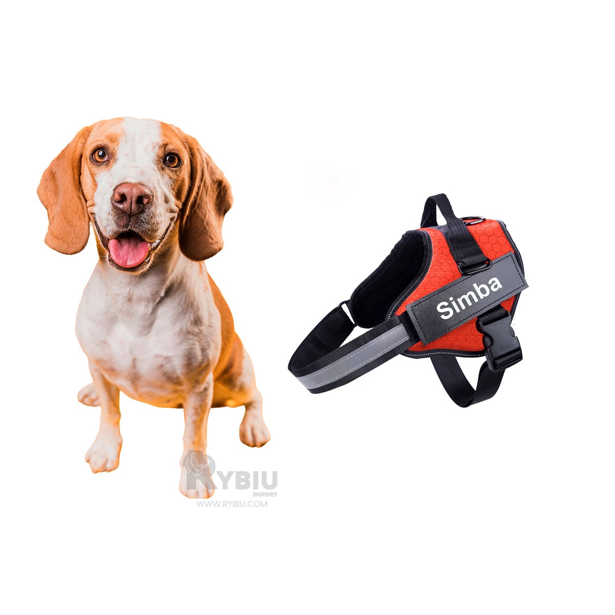 ARNÉS PERROS MA30959 RYBIU CON ENGANCHE PRACTICO EN TONO ANARANJADO Y+AGENDITA - 3